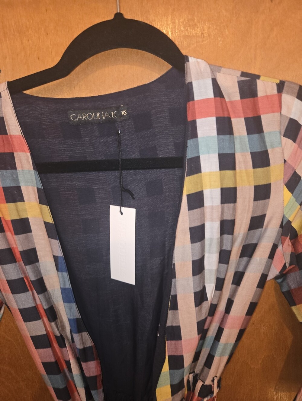 NWT RARE Carolina K Rosa Robe In Lo Plaid - Picture 4 of 6